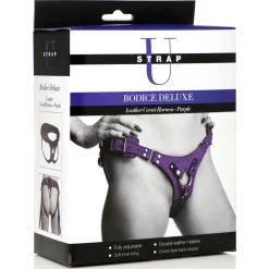 Corset Ceinture Deluxe en Cuir - Violet