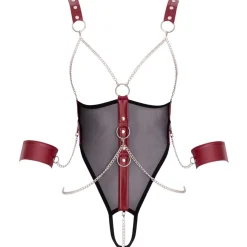 Cottelli Collection - Body Bondage Bonnets Ouverts - Noir