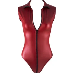 Cottelli Collection - Body wetlook avec entrejambe ouverte