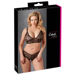 Cottelli Collection - Bra and crotchless G-string