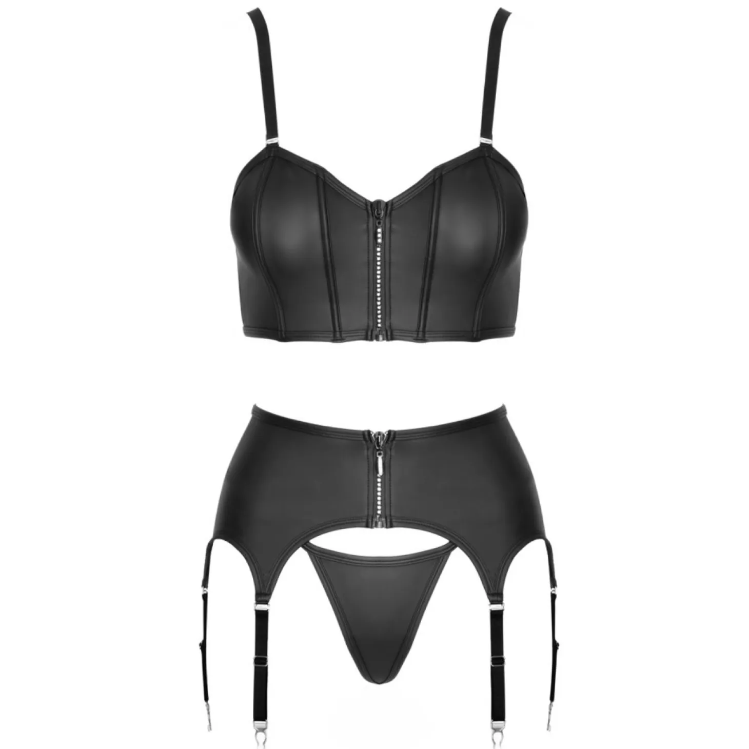 Cottelli Collection – Ensemble Avec Fermeture Strass – Noir