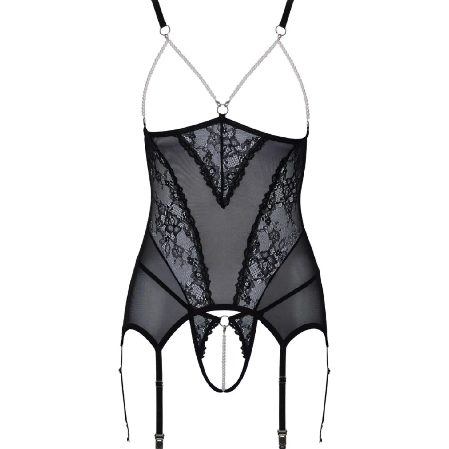 Cottelli Collection - Ensemble de Lingerie Open Cup - Noir