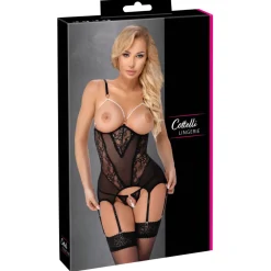 Cottelli Collection - Ensemble de Lingerie Open Cup - Noir