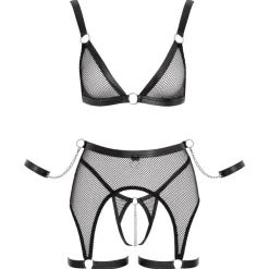 Cottelli Collection - Ensemble de Lingerie Bondage - Noir