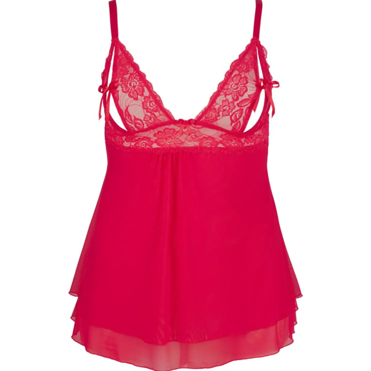 Cottelli Collection - Nuisette avec tasses à moitié ouvertes