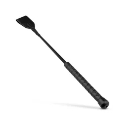 Cravache courte en simili-cuir - Noir