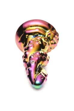 Creature Cocks - Dildo en Verre Envoûtant Arc-en-ciel - Jaune & Rose