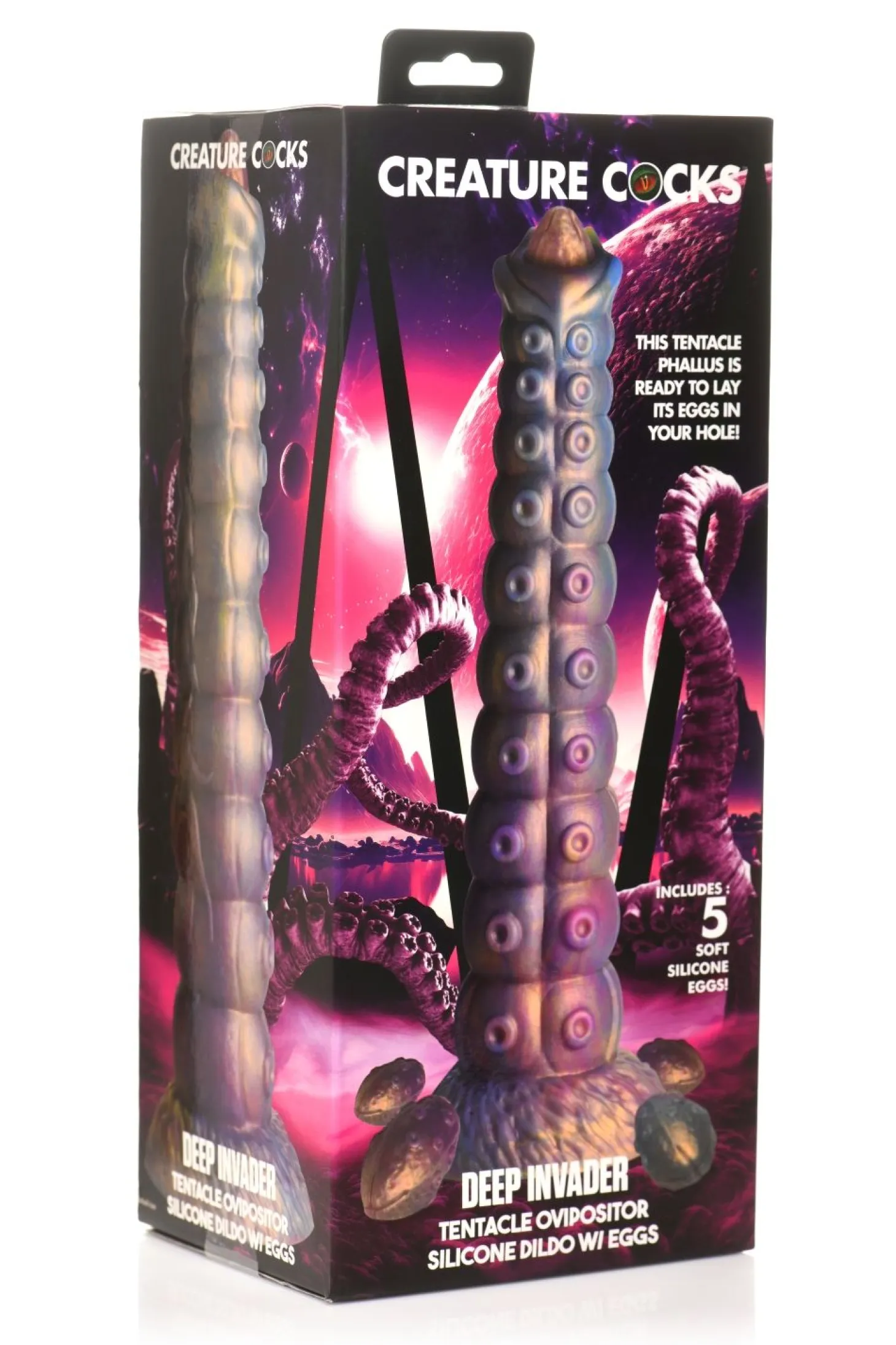 Creature Cocks - Gode en Silicone Tentacule Ovipositor Profond avec Œufs