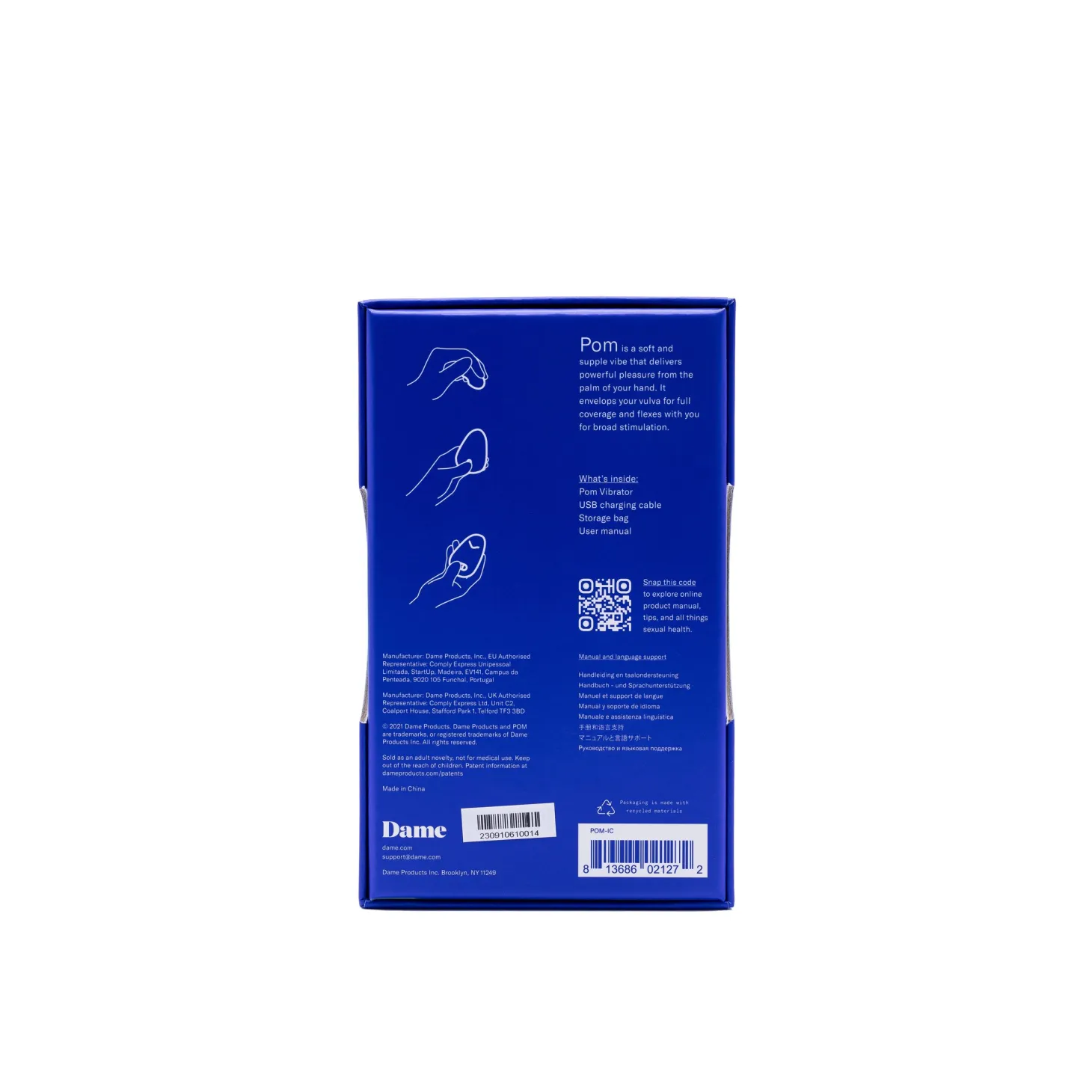 Dame - Vibromasseur Flexible Pom - Ice