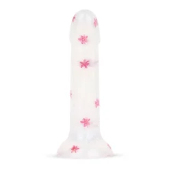 Dildo Collection Flower Power Dildo – Design Rose à Paillettes 15 cm