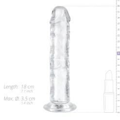 Dildo en gel sans testicules - 16 cm