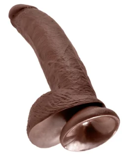 Dildo King Cock avec testicules - 25cm - Sombre