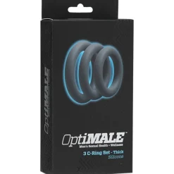 Doc Johnson - OptiMALE 3 C-Ring Set Épais - Gris
