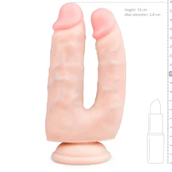 Double Gode Réaliste avec Ventouse - 18 cm
