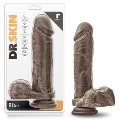 Dr. Skin - Godemiché avec ventouse Mr. Magic 9" - Chocolat