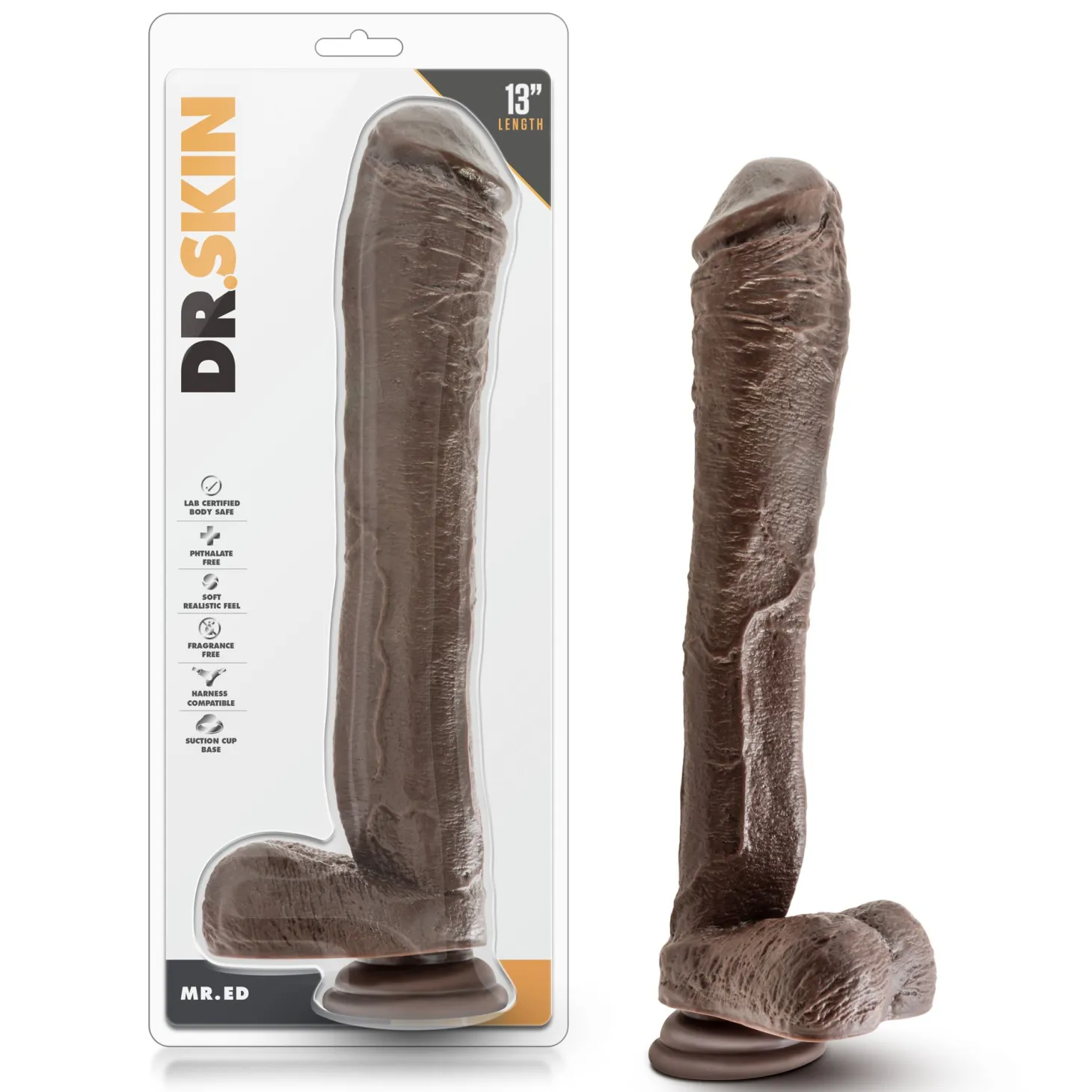Dr. Skin - Godemiché Mr. Ed XL avec ventouse 33 cm