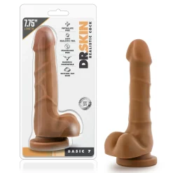 Dr. Skin - Godemiché réaliste avec ventouse 19,69 cm - Café
