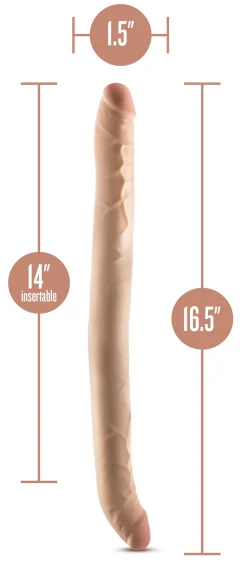 Dr. Skin – Plus Double Dildo Flexible 35,5 cm – Beige