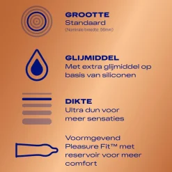Durex - Préservatifs Nude Extra Lubrifiant - 10 pièces