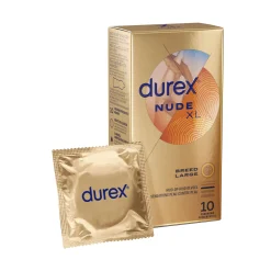 Durex - Préservatifs Nude taille XL - 10 unités
