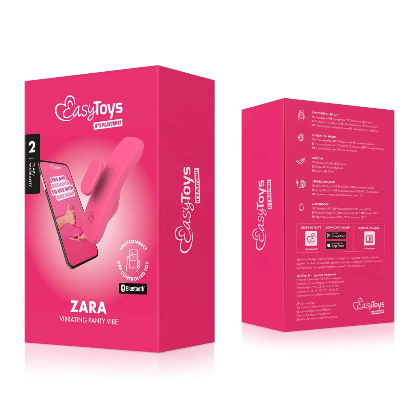 EasyConnect - Vibromasseur de culotte connecté "Zara" - Rose