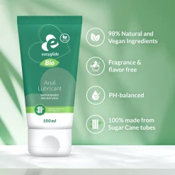 EasyGlide - Lubrifiant anal, bio et naturel à base d'eau - 100 ml