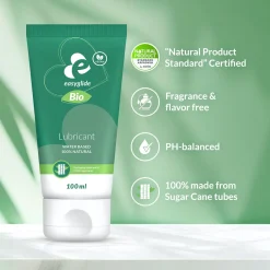 EasyGlide - Lubrifiant à base d'eau, bio et naturel sans parfum - 100 ml