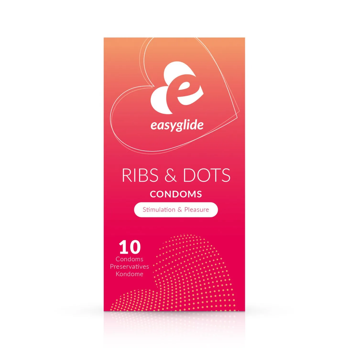 EasyGlide - Préservatifs nervurés et stimulants "Ribs and Dots" - 10 pièces