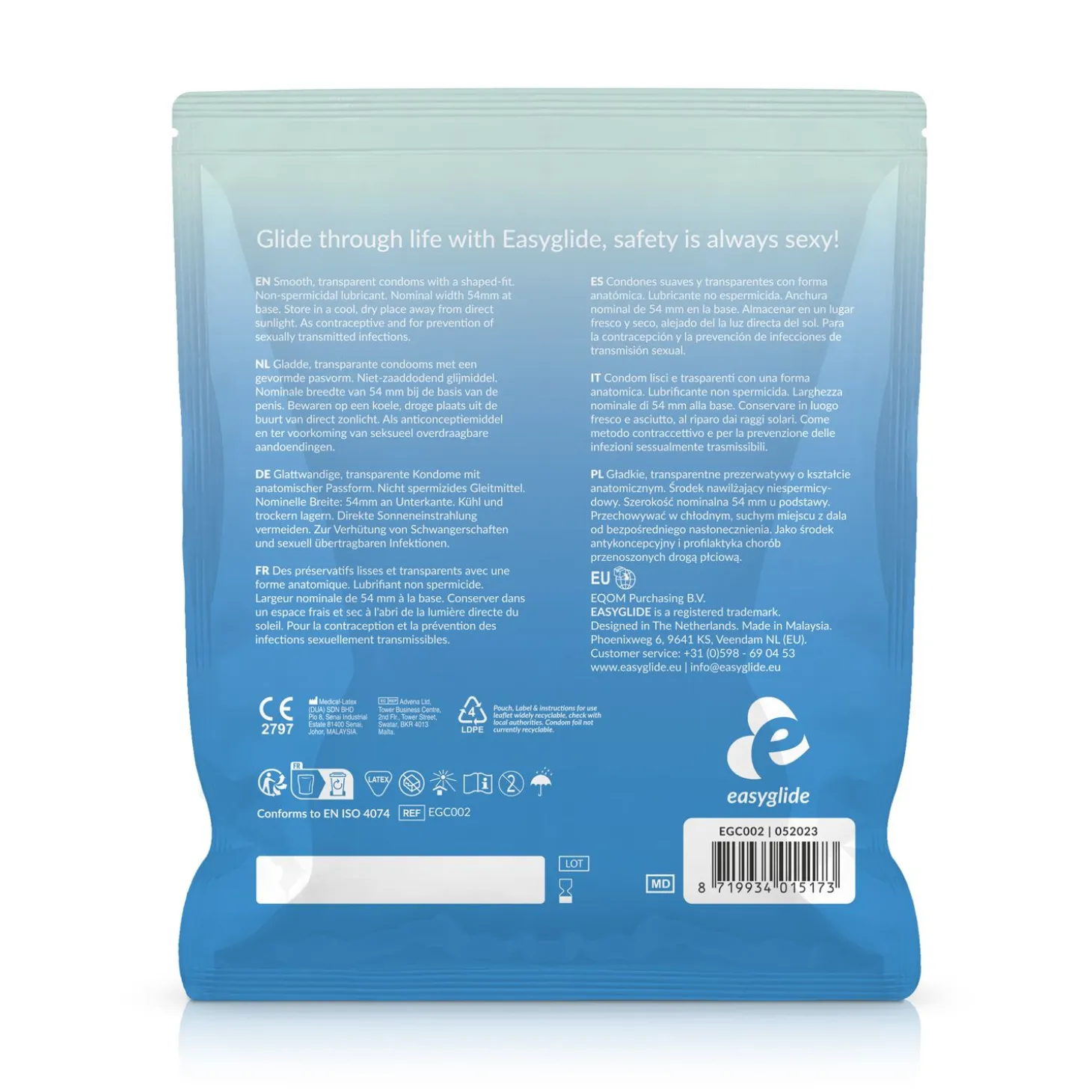 EasyGlide - Préservatifs standards et lisses - 40 pièces
