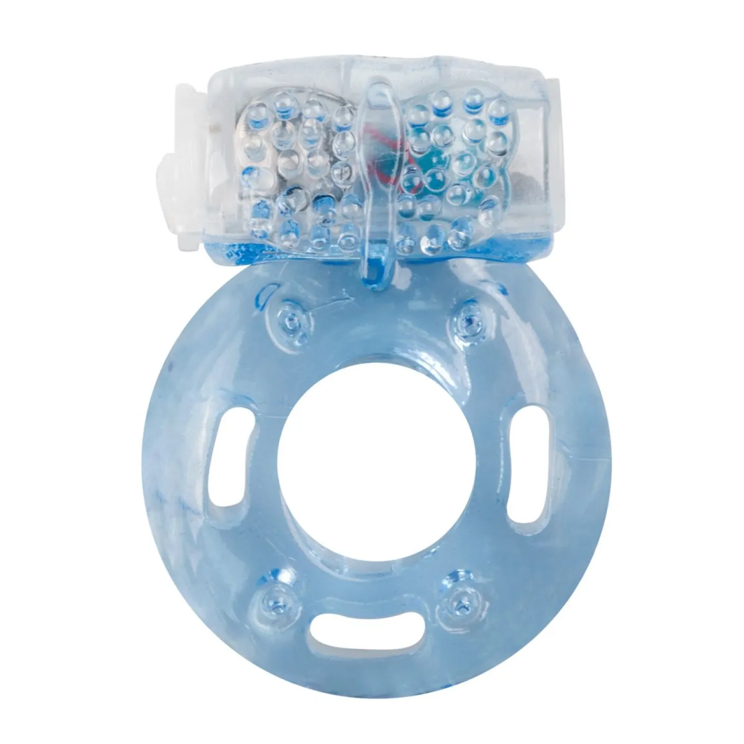 EasyToys - Anneau pénien vibrant avec stimulateur clitoridien - Bleu