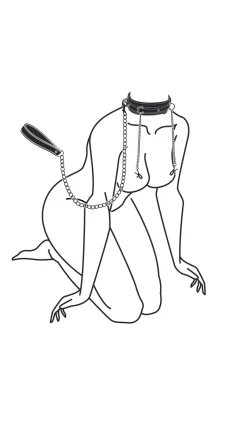 Easytoys Fetish - Collier en cuir avec chaîne de mamelons