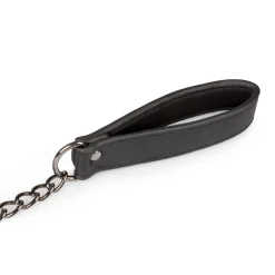 Easytoys Fetish - Collier en cuir avec chaîne de mamelons
