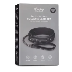 Easytoys Fetish - Collier fétichiste avec laisse - Noir