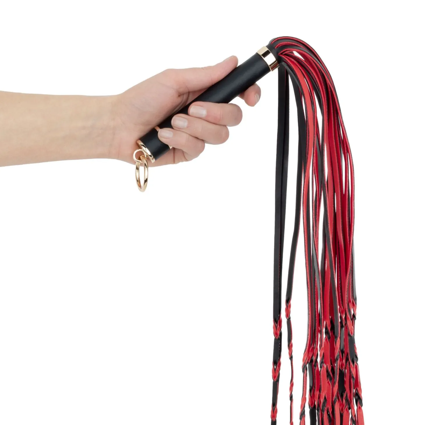 Easytoys Fetish - Flogger 64 cm - Rouge et Noir