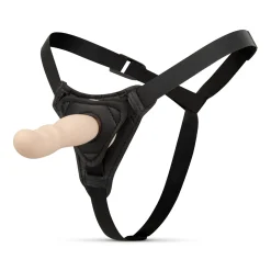 Easytoys Fetish - Gode ceinture avec harnais - Noir/Beige