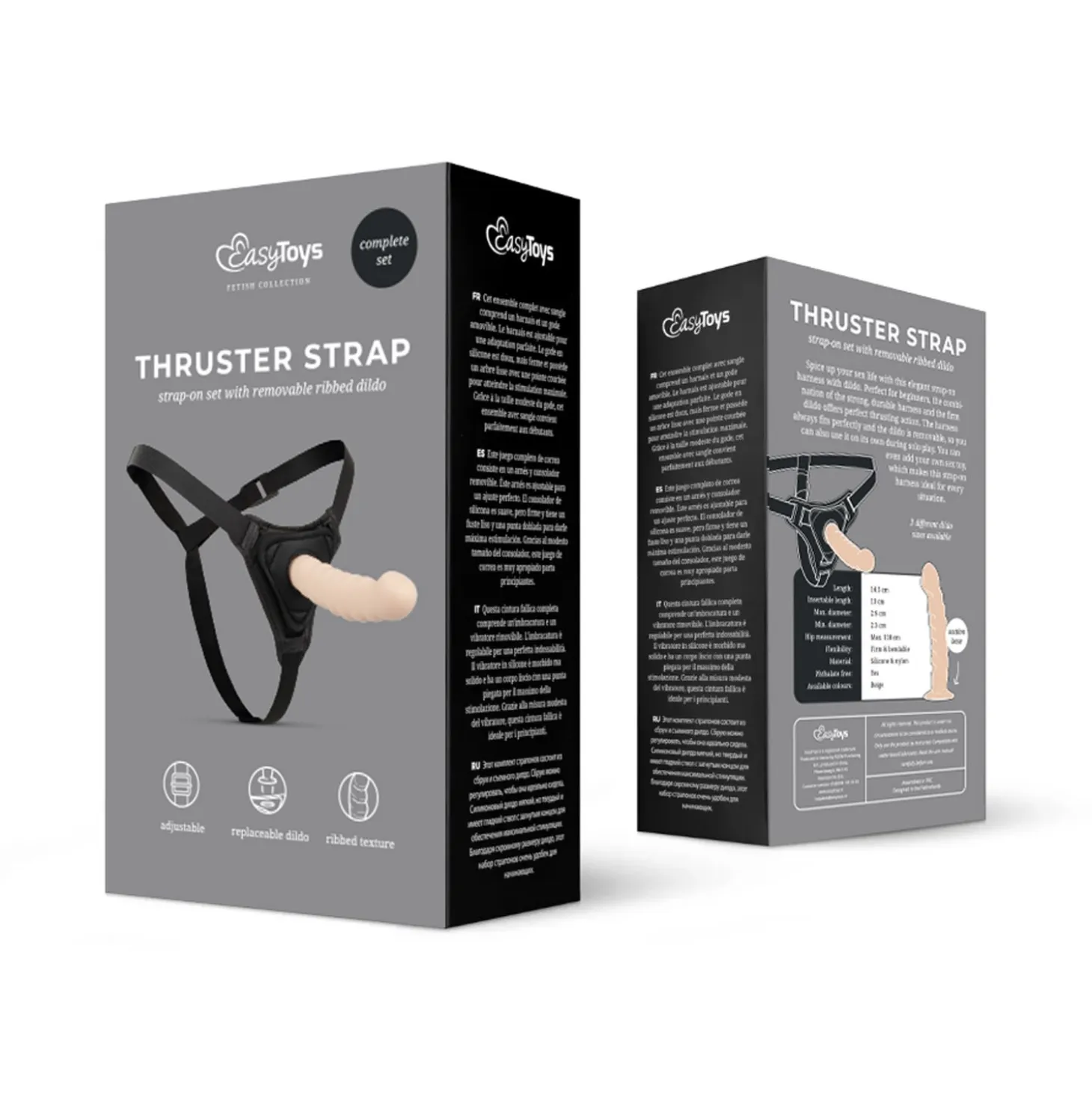 Easytoys Fetish - Godemiché ceinture avec harnais