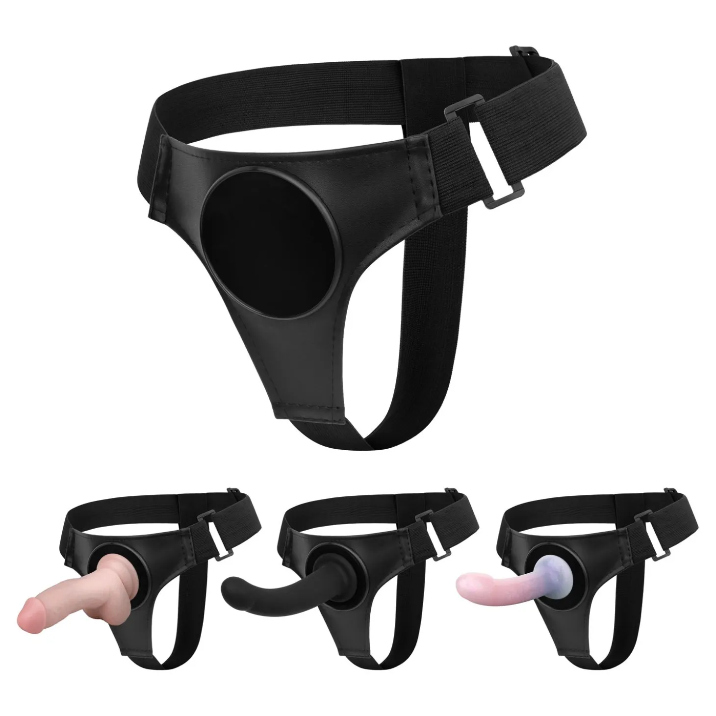 Easytoys Fetish - Harnais Avec Ventouse - Noir