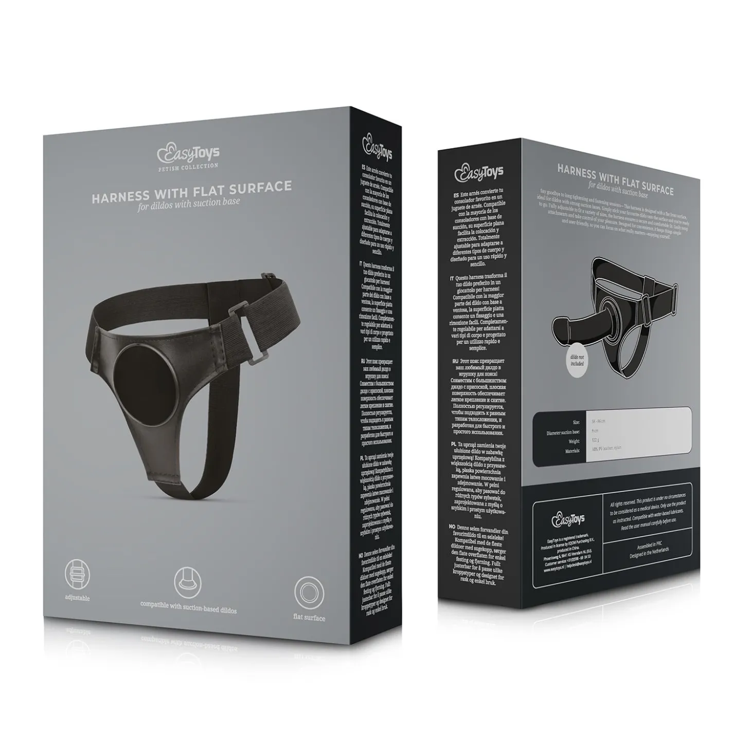 Easytoys Fetish - Harnais Avec Ventouse - Noir