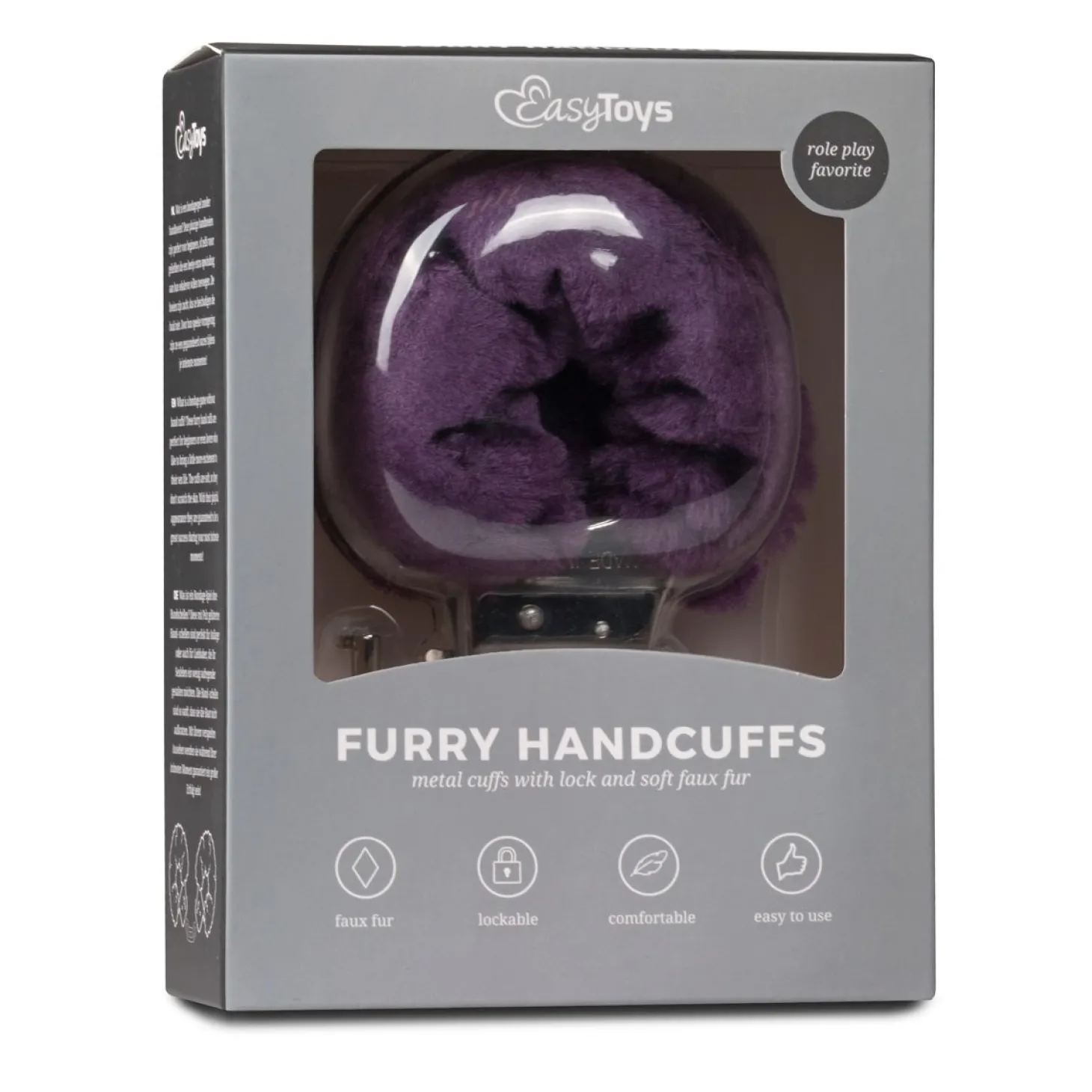 Easytoys Fetish - Menottes avec fourrure - Violet