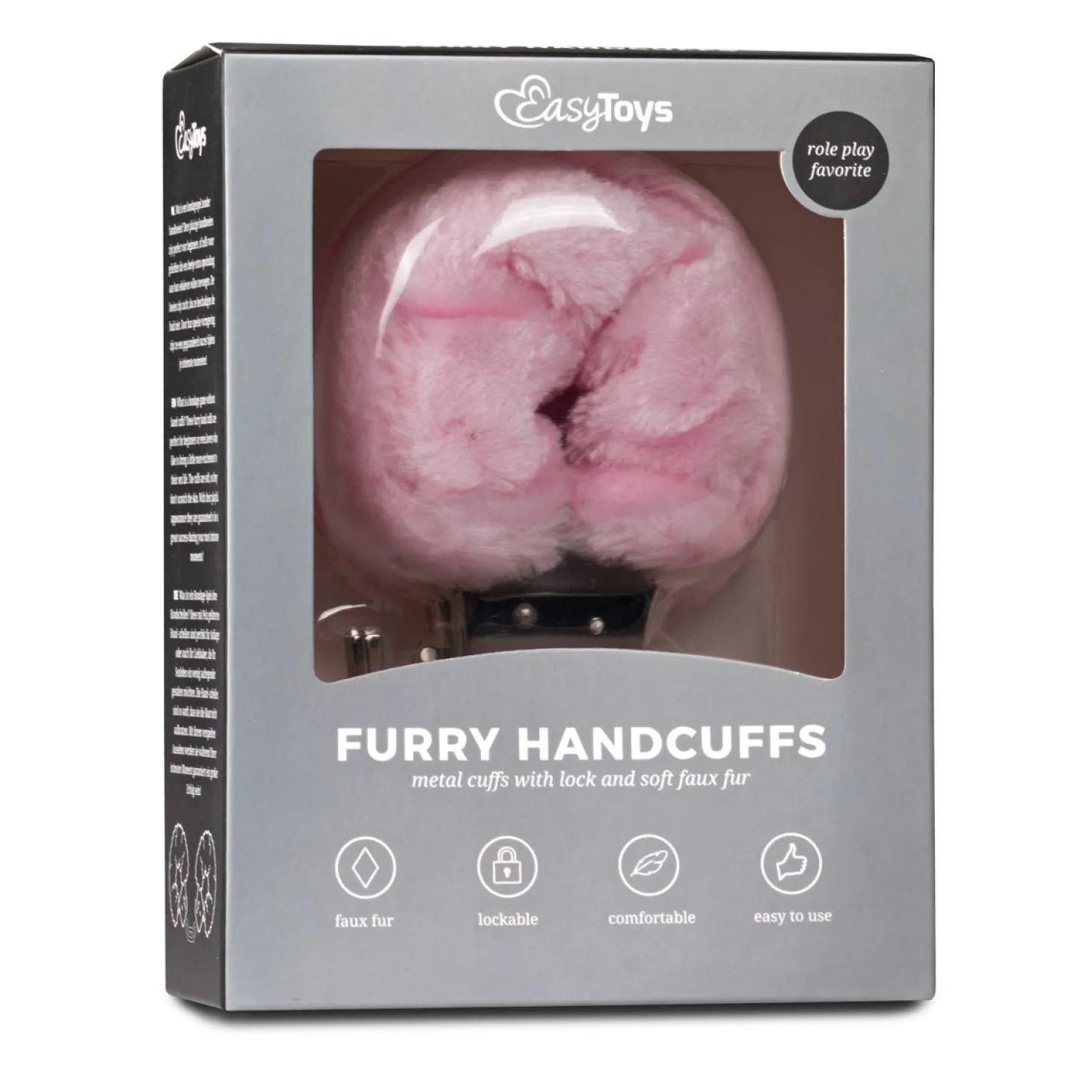 Easytoys Fetish - Menottes avec fourrure - Rose