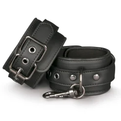 Easytoys Fetish - Menottes en similicuir - Noir