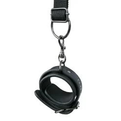 Easytoys Fetish - Menottes à sangles pour lit - Noir