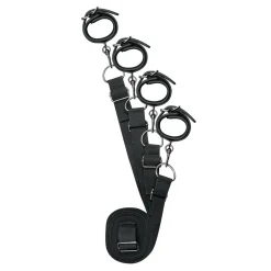 Easytoys Fetish - Menottes à sangles pour lit - Noir
