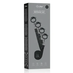 Easytoys Fetish - Menottes à sangles pour lit - Noir