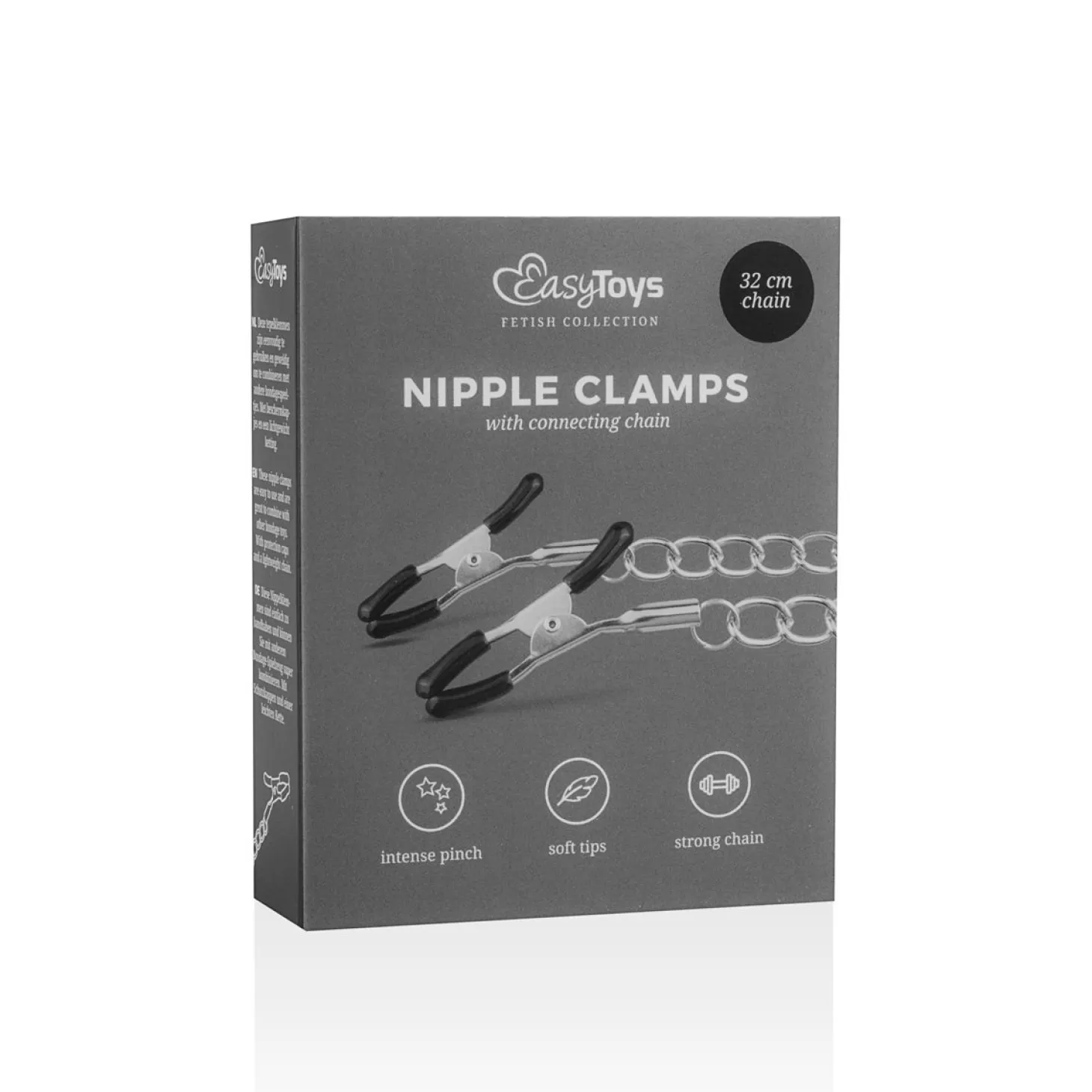 Easytoys Fetish - Pinces à tétons avec chaîne métallique - Métal