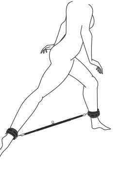 Easytoys Fetish - Set avec barre d'extension et menottes - Noir