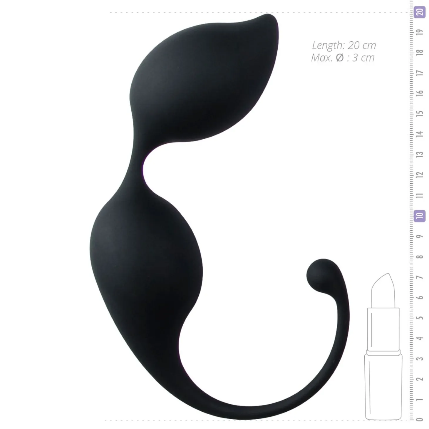 EasyToys - Loveballs coniques courbées - Noir