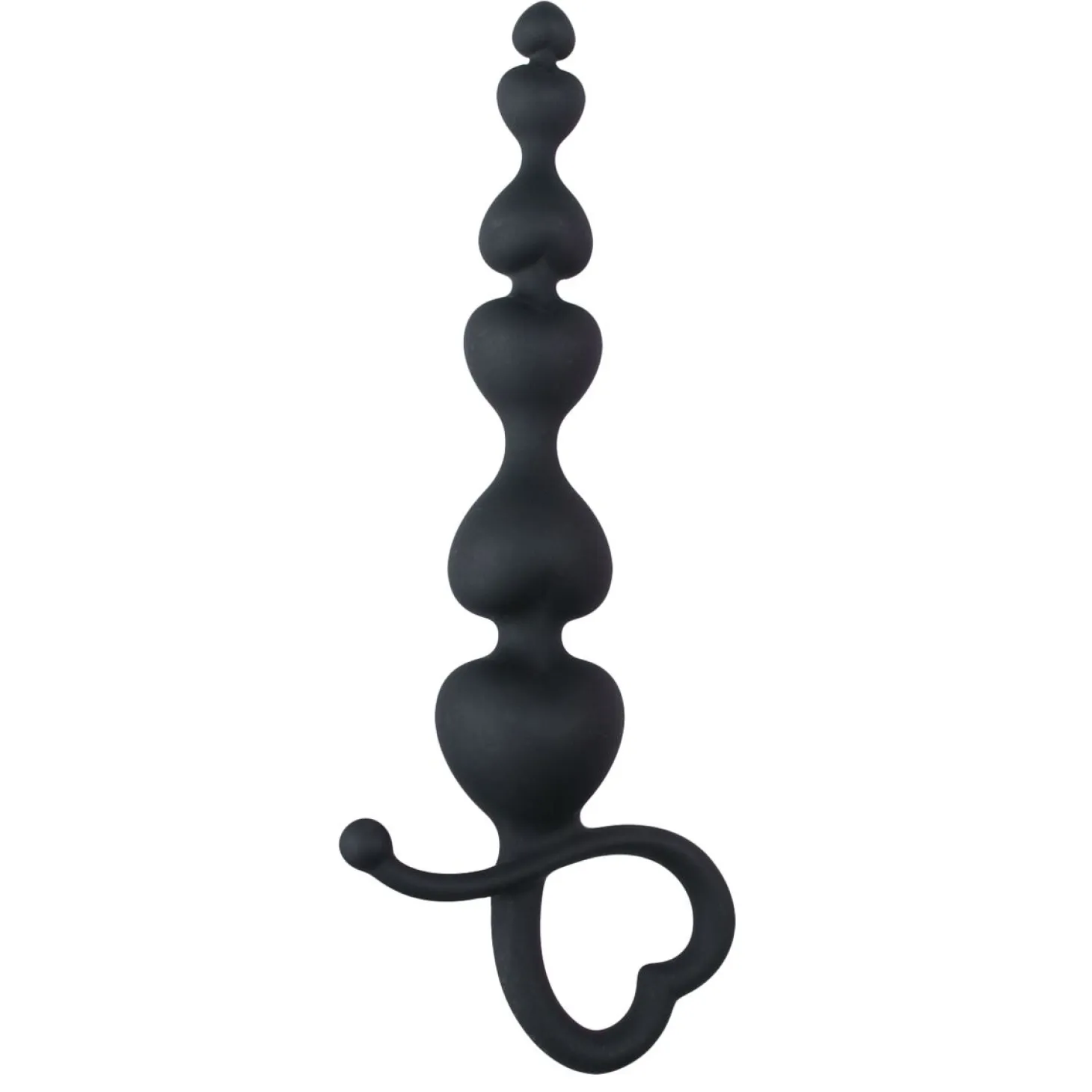 EasyToys - Perles anales avec poignée en forme de cœur - 18,5 cm