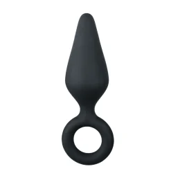 EasyToys - Plug anal noir avec anneau - Medium