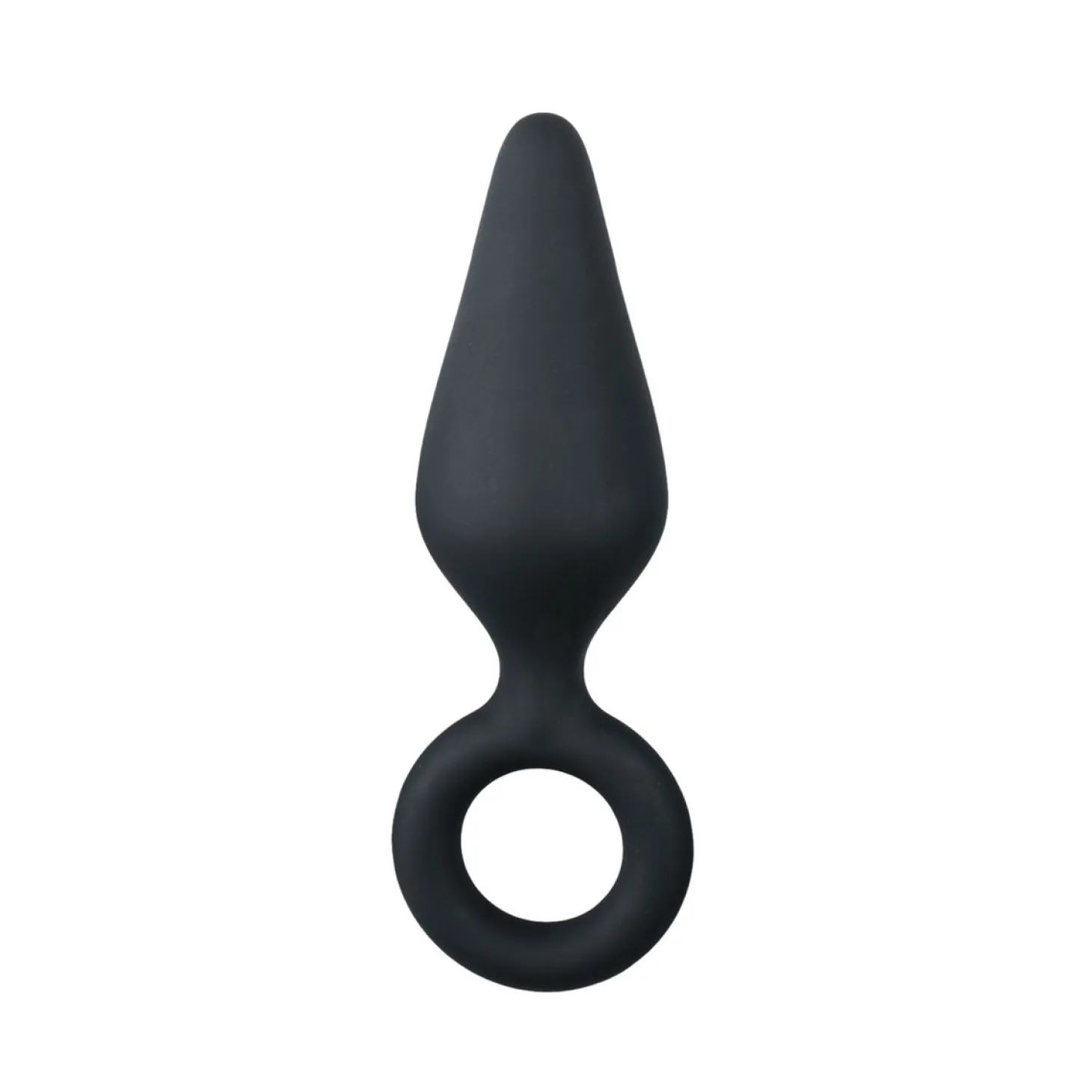 EasyToys - Plug anal noir avec anneau - Small 8,5 cm